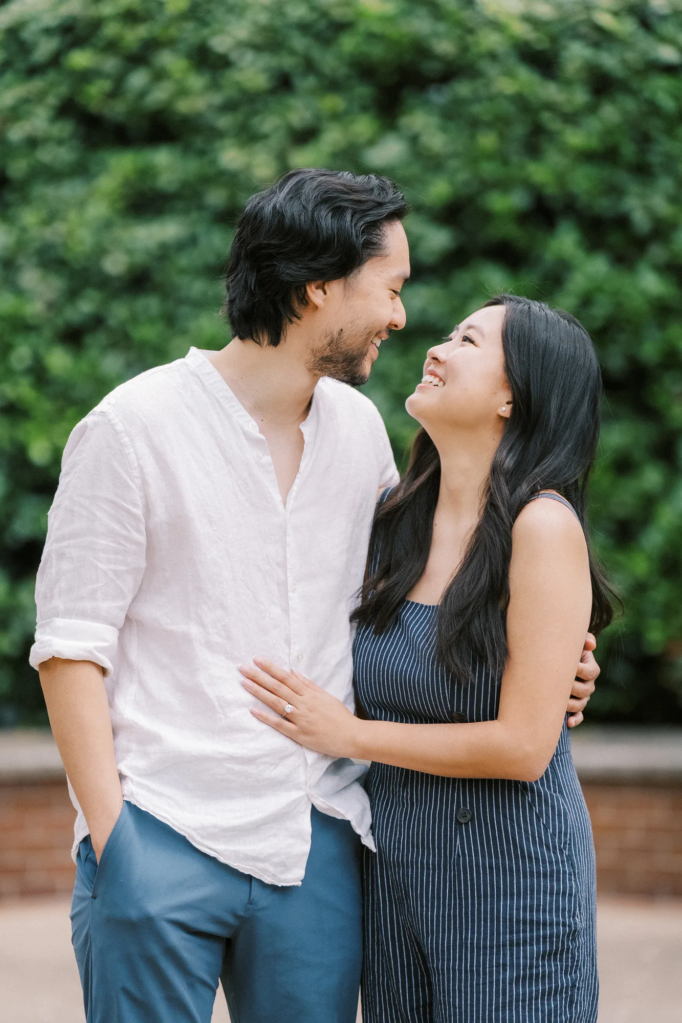 Lisa and Steven looking at each other